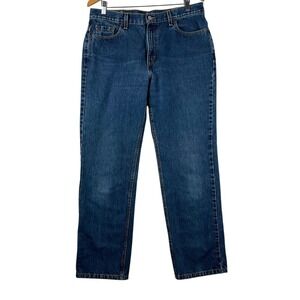 VINTAGE Levis 505 Jeans Women 16 USA Blue Straight‎ Leg Lower Rise Y2K Denim